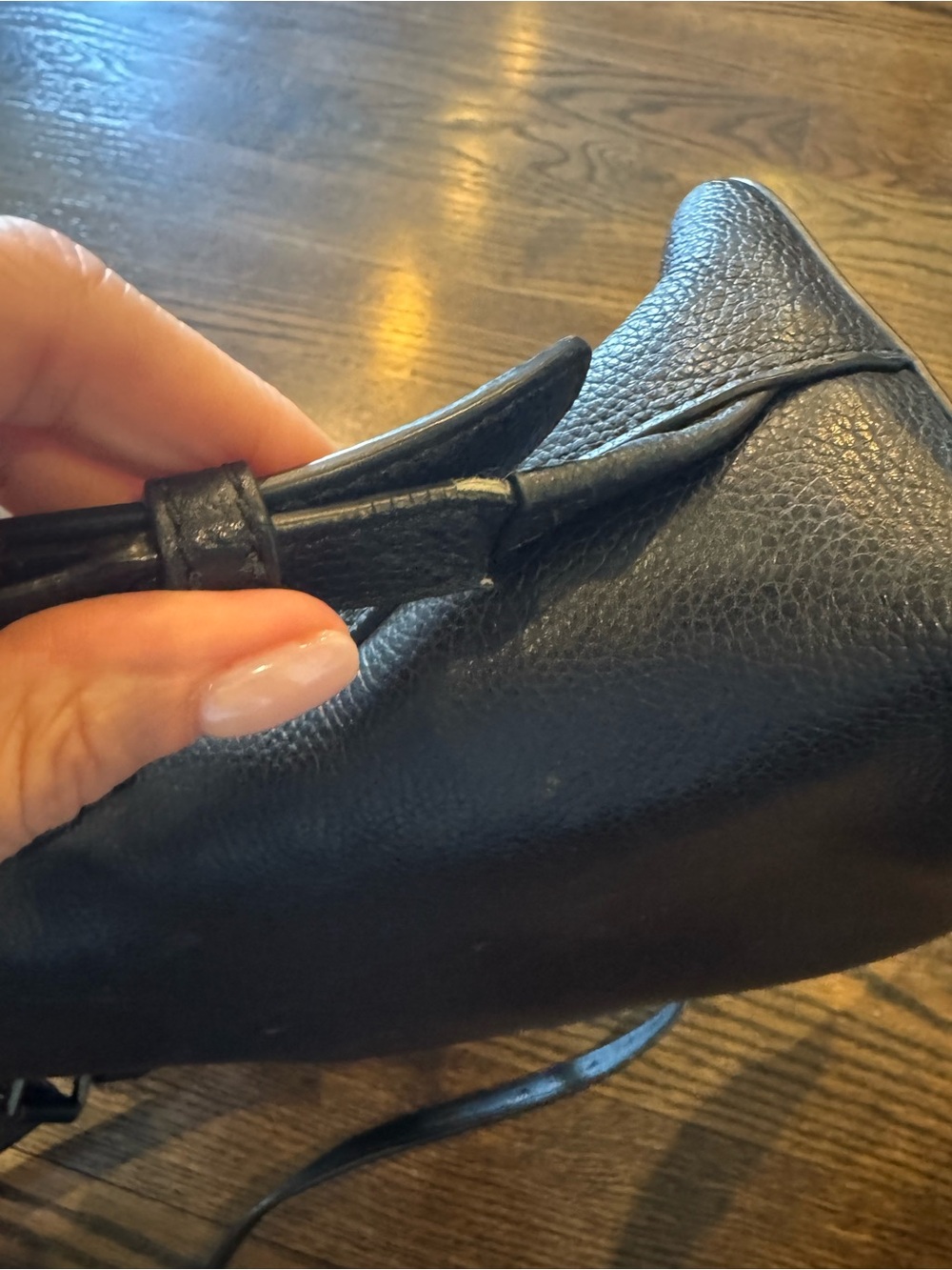Michael Kors Black Pebbled Leather Mini Backpack - Picture 6 of 7